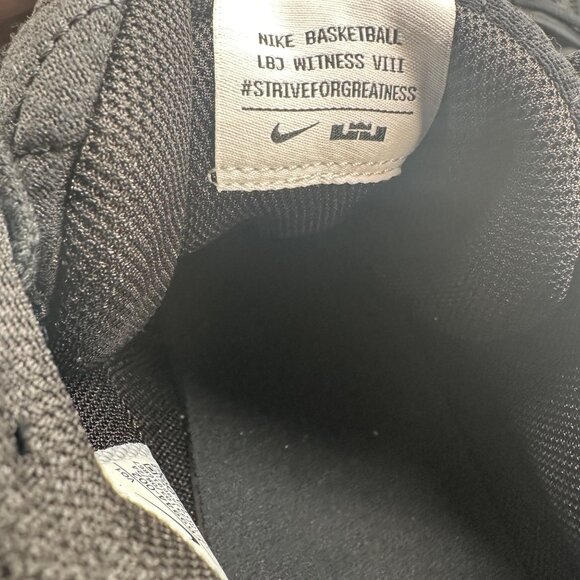 Men's Nike Lebron Witness VIII TB Black/White Basketball Shoes FB9944-002 Sz 18 - Picture 10 of 11